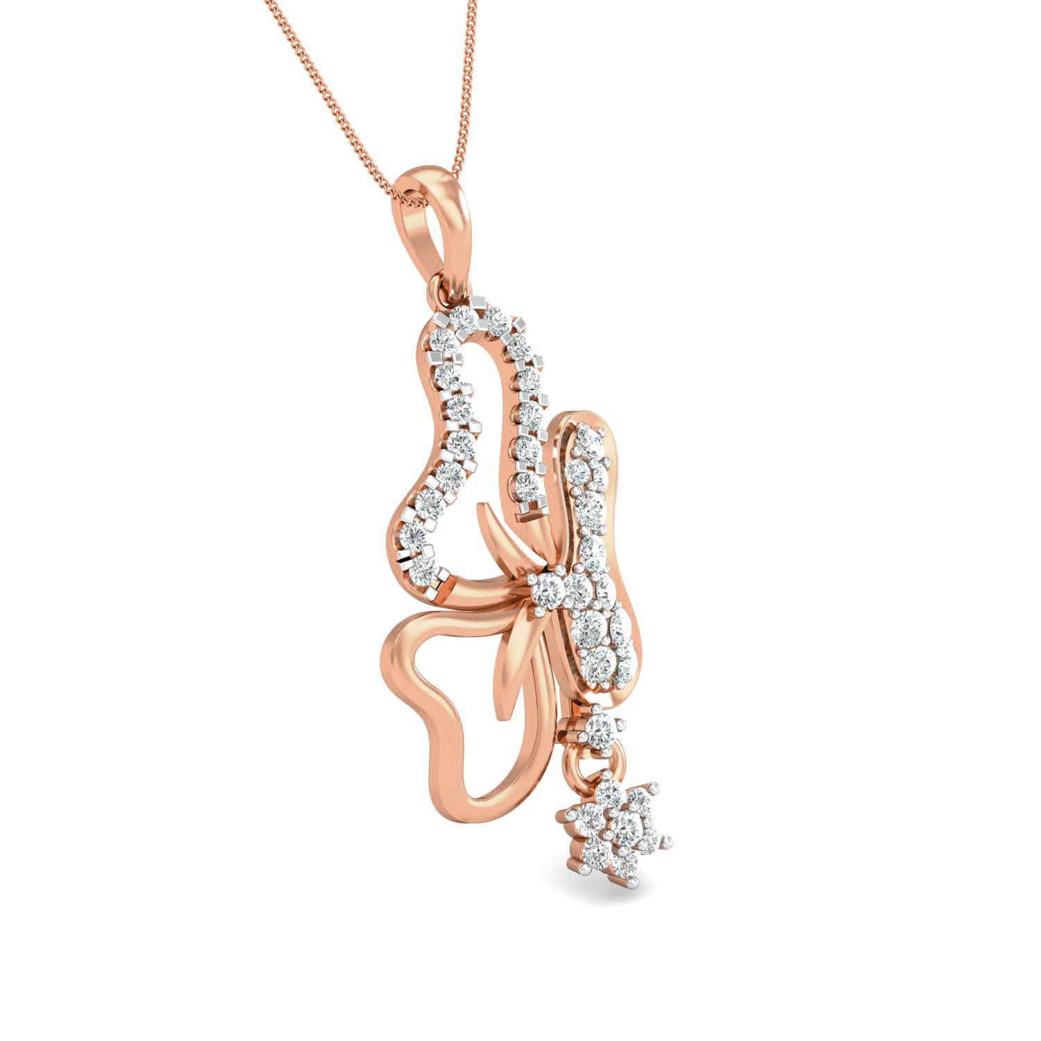 Women pendant-earrings set 3dm stl render detail 3D print model_3