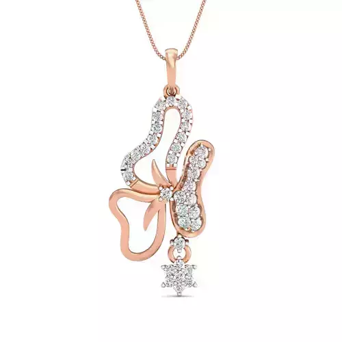 Women pendant-earrings set 3dm stl render detail