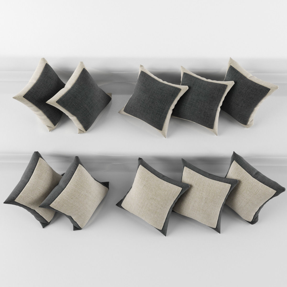 Pillows Rect 3D model_1