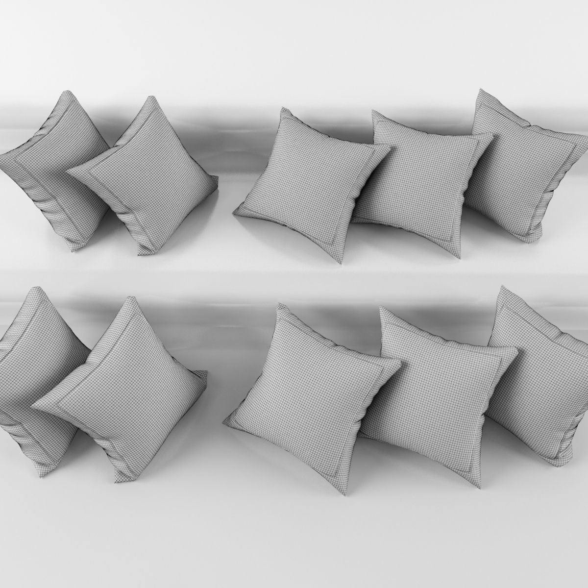 Pillows Rect 3D model_2