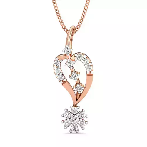 Women pendant-earrings set 3dm stl render detail