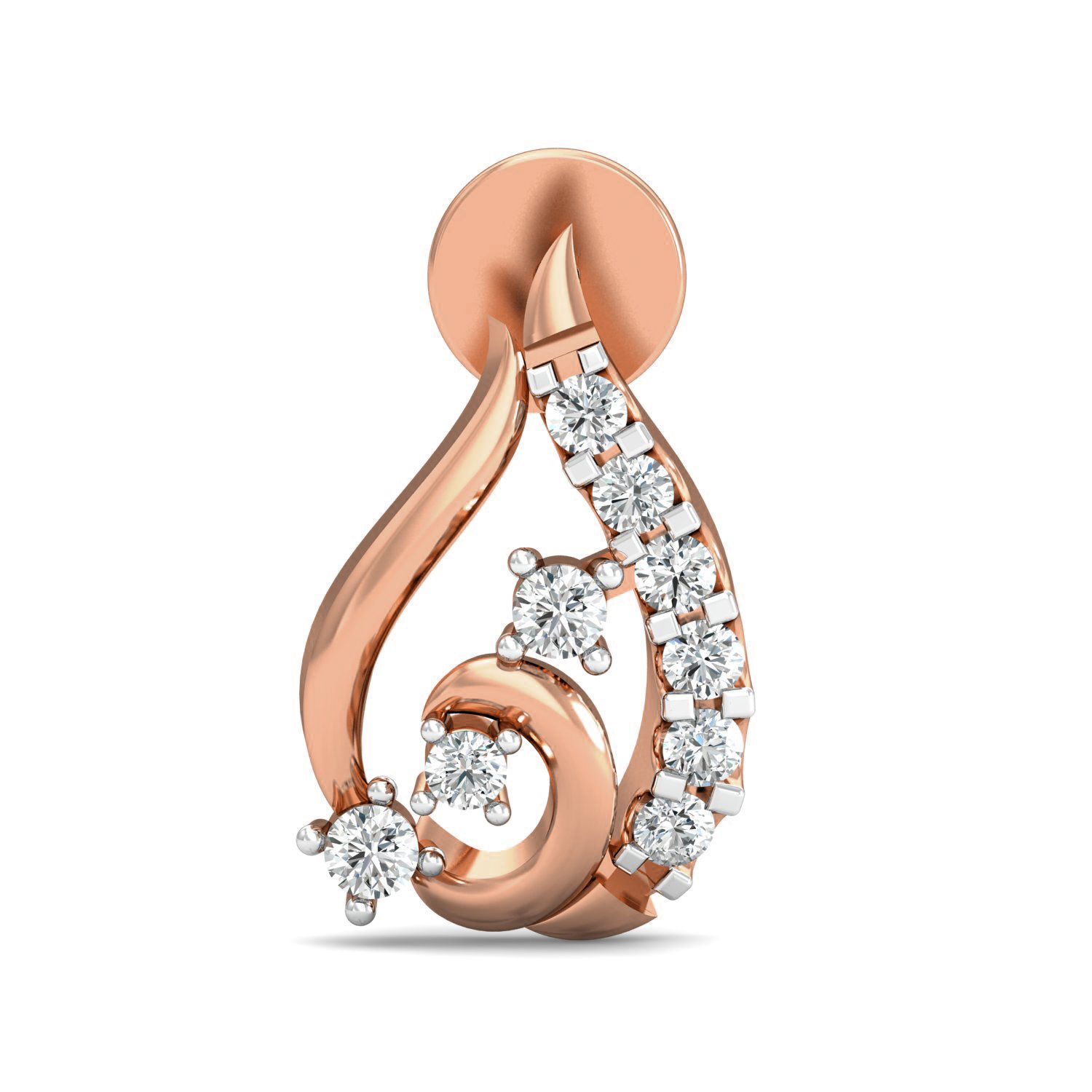 Women pendant-earrings set 3dm stl render detail 3D print model_5