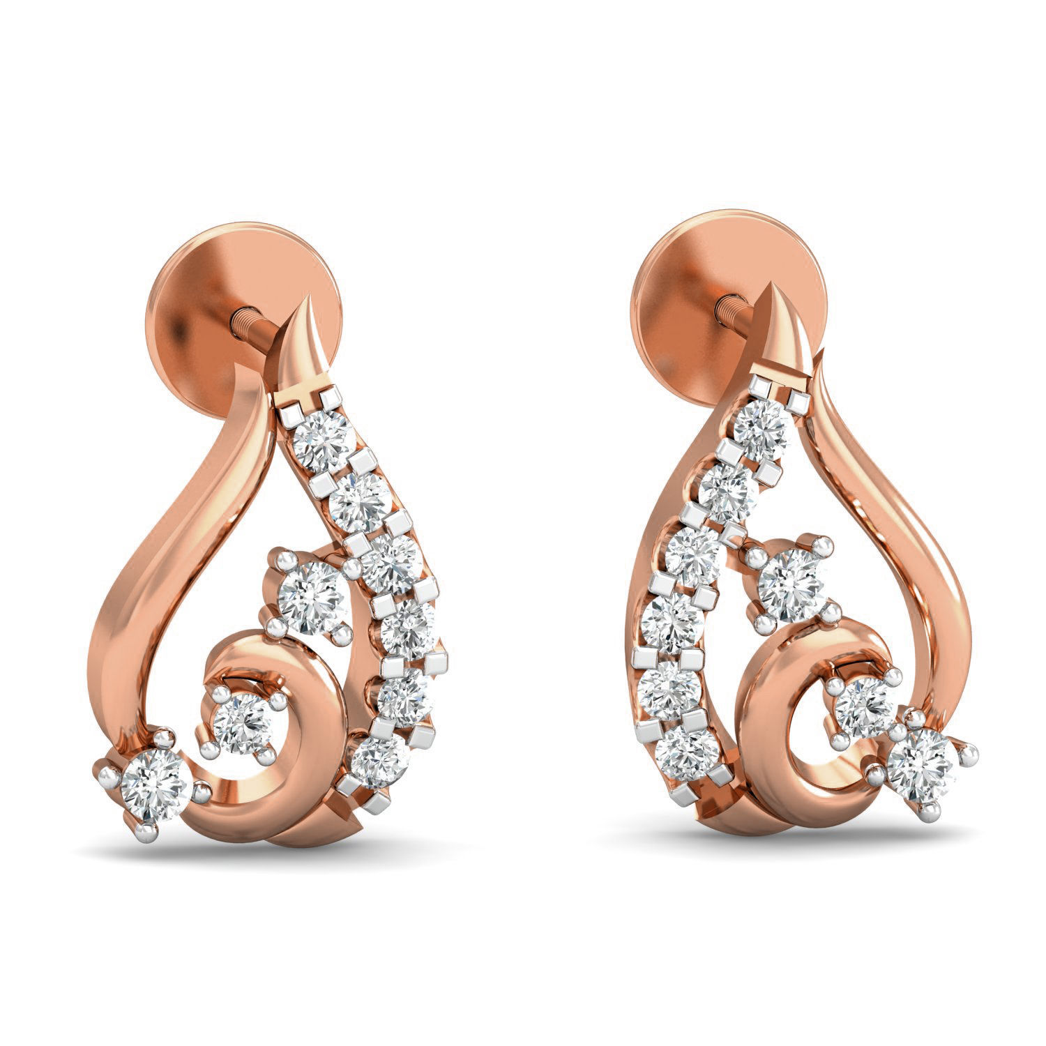 Women pendant-earrings set 3dm stl render detail 3D print model_1