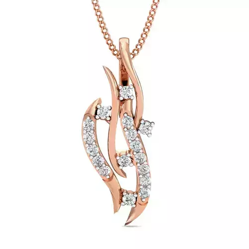 Women pendant-earrings set 3dm stl render detail