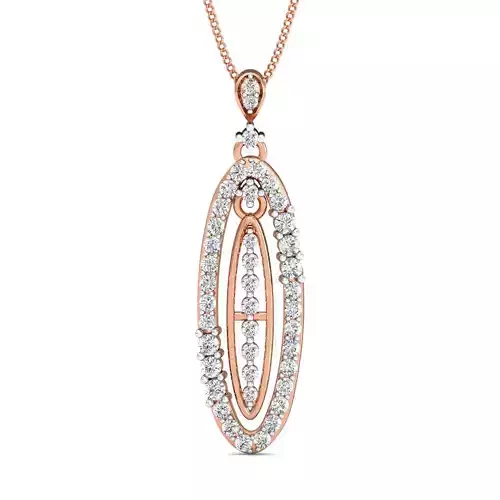 Women pendant-earrings set 3dm stl render detail