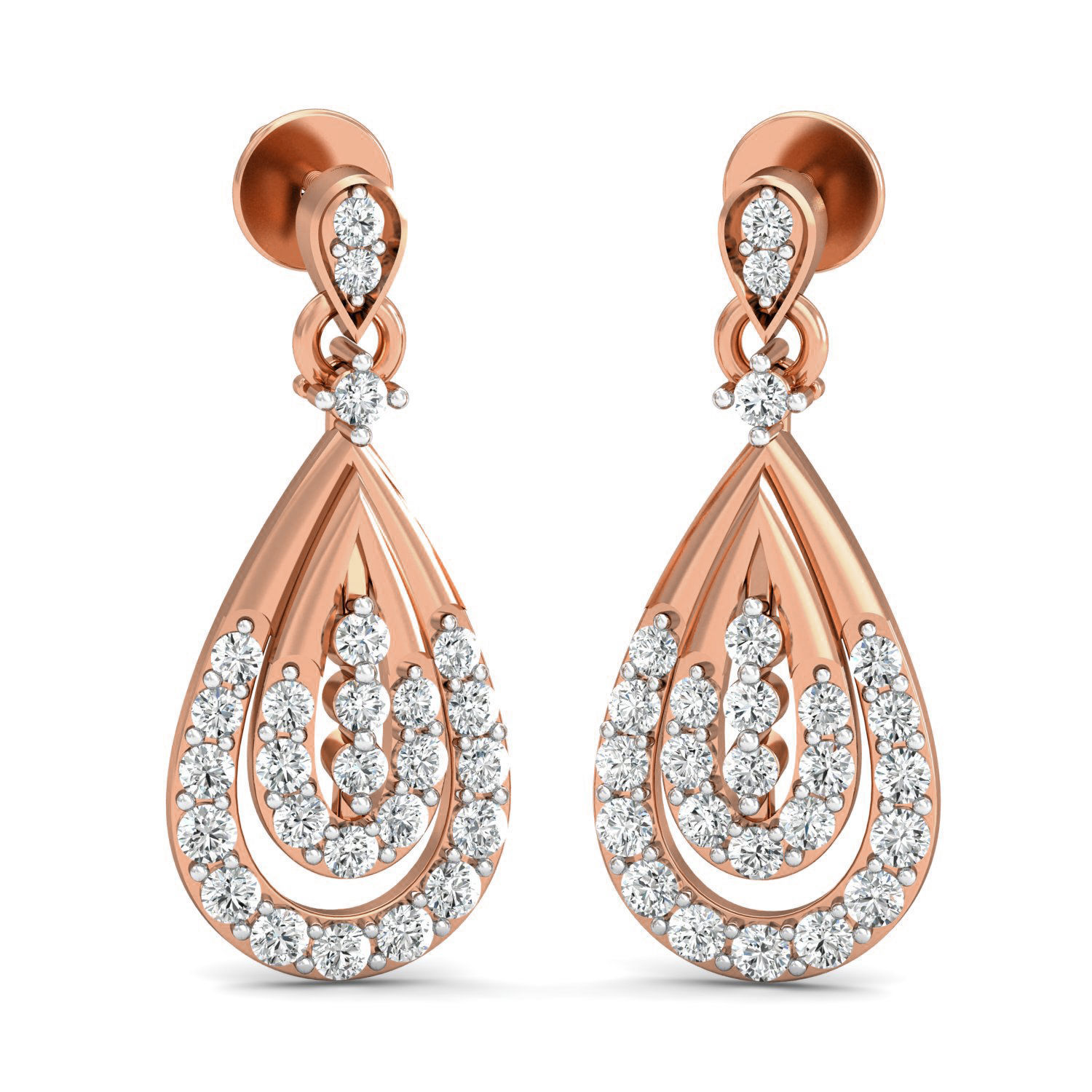 Women pendant-earrings set 3dm stl render detail 3D print model_1