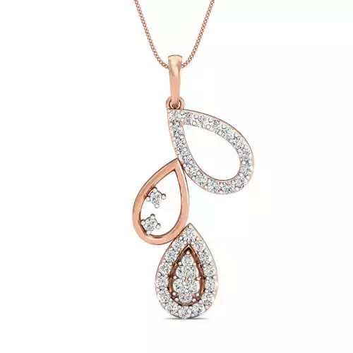 Women pendant-earrings set 3dm stl render detail