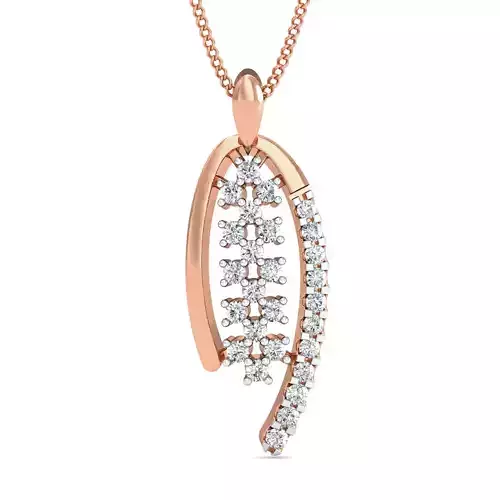 Women pendant-earrings set 3dm stl render detail