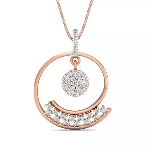 Women pendant-earrings set 3dm stl render detail