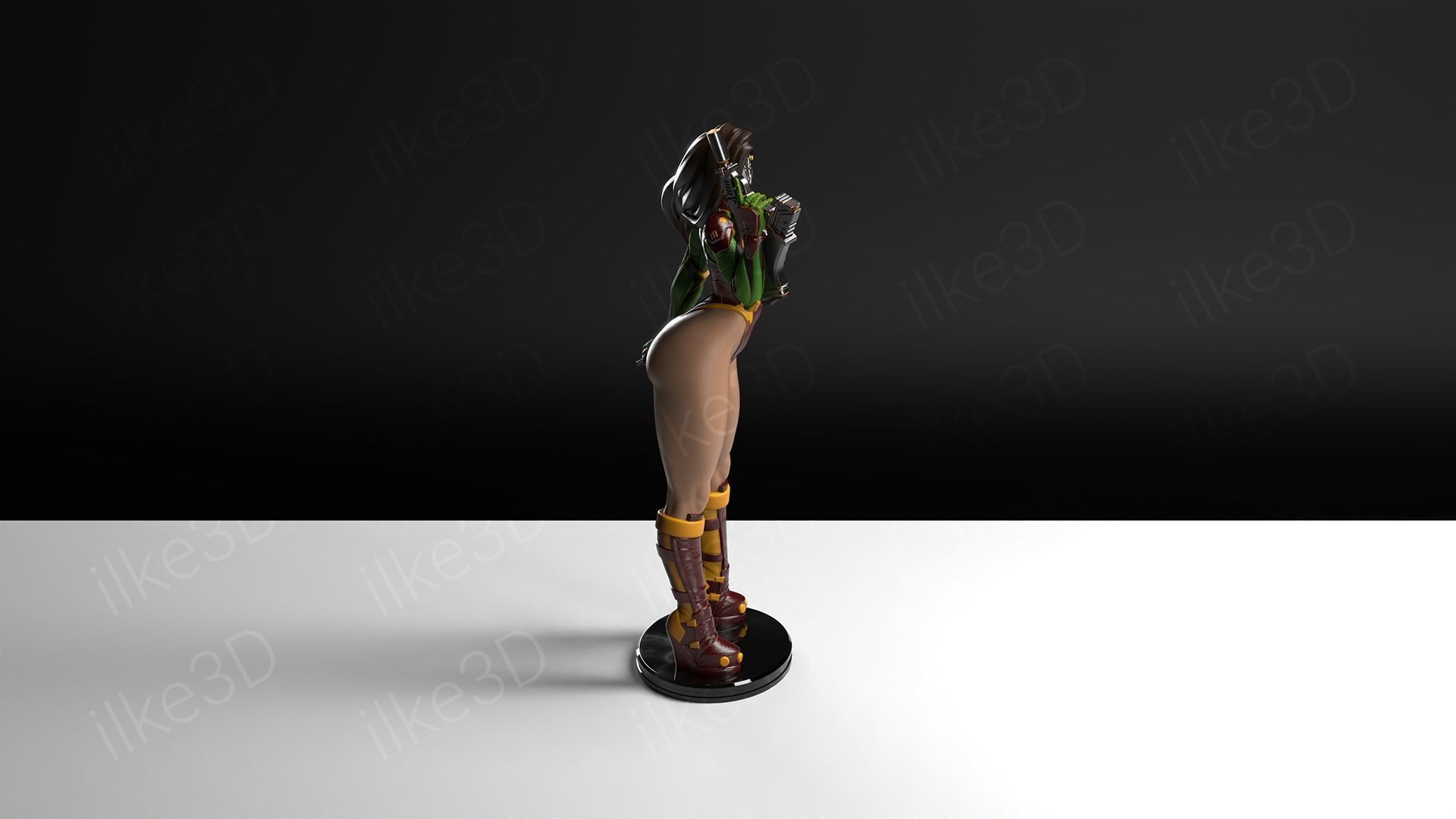 Hawkgirl woman on table 3D print model_18
