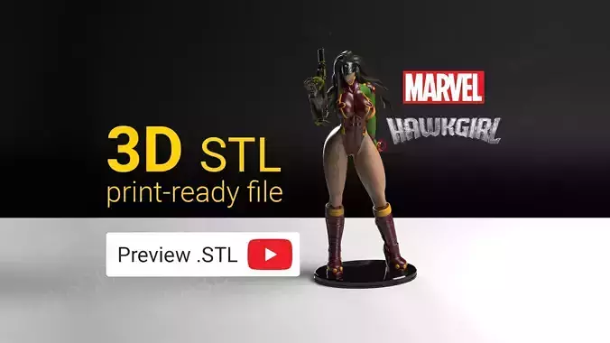 Hawkgirl woman on table