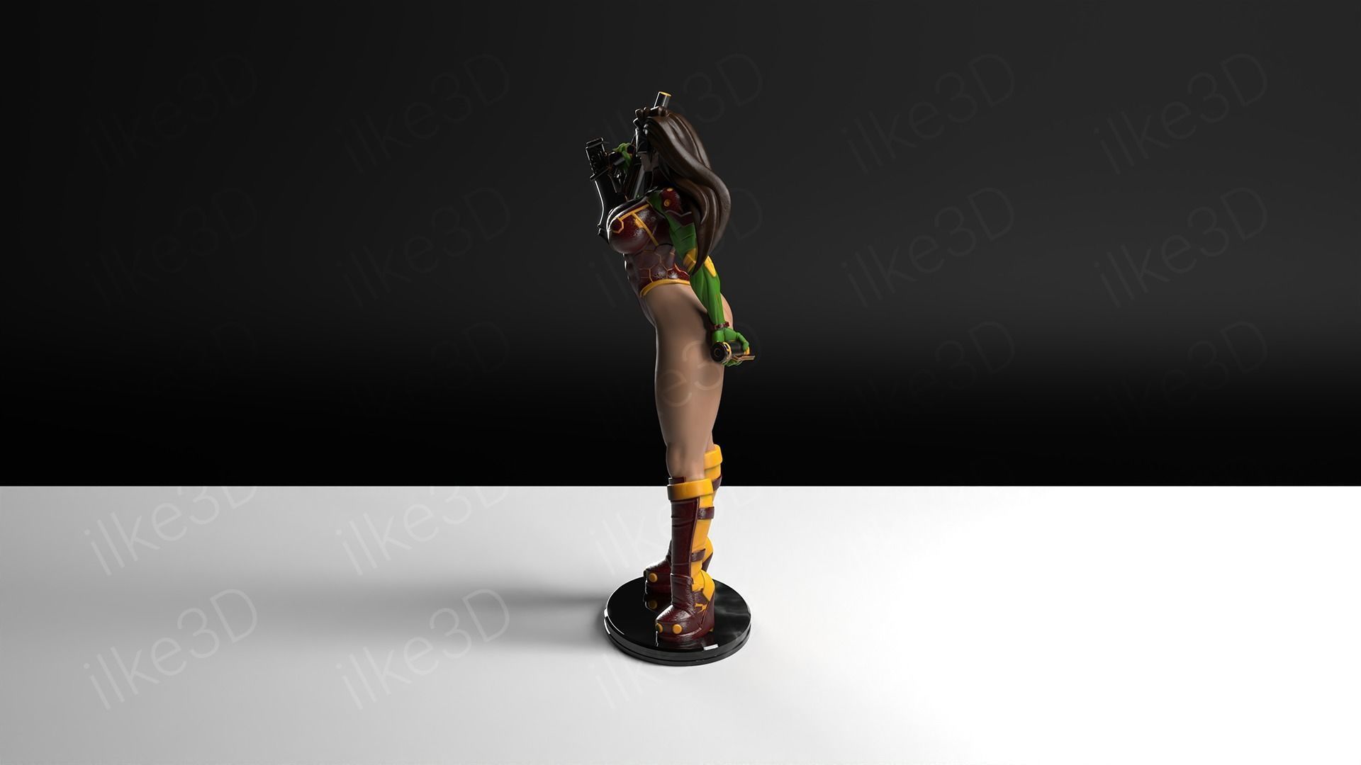 Hawkgirl woman on table 3D print model_26