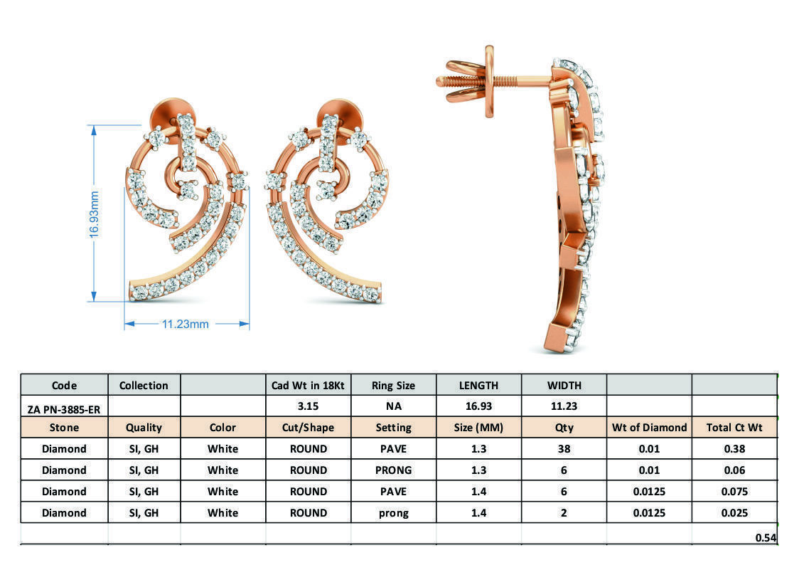 Women pendant-earrings set 3dm stl render detail 3D print model_7