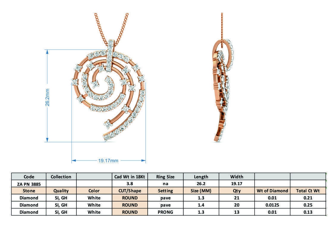 Women pendant-earrings set 3dm stl render detail 3D print model_4