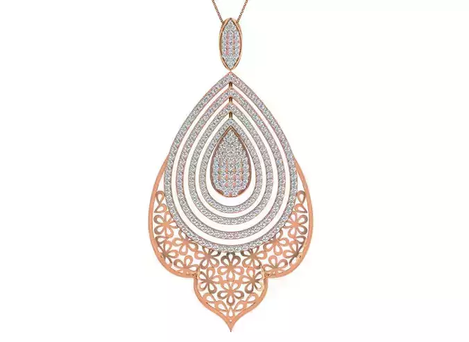 Women cocktail pendant 3dm stl render detail 3D print model