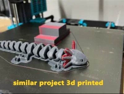 Articulate lizard 3D print model_2