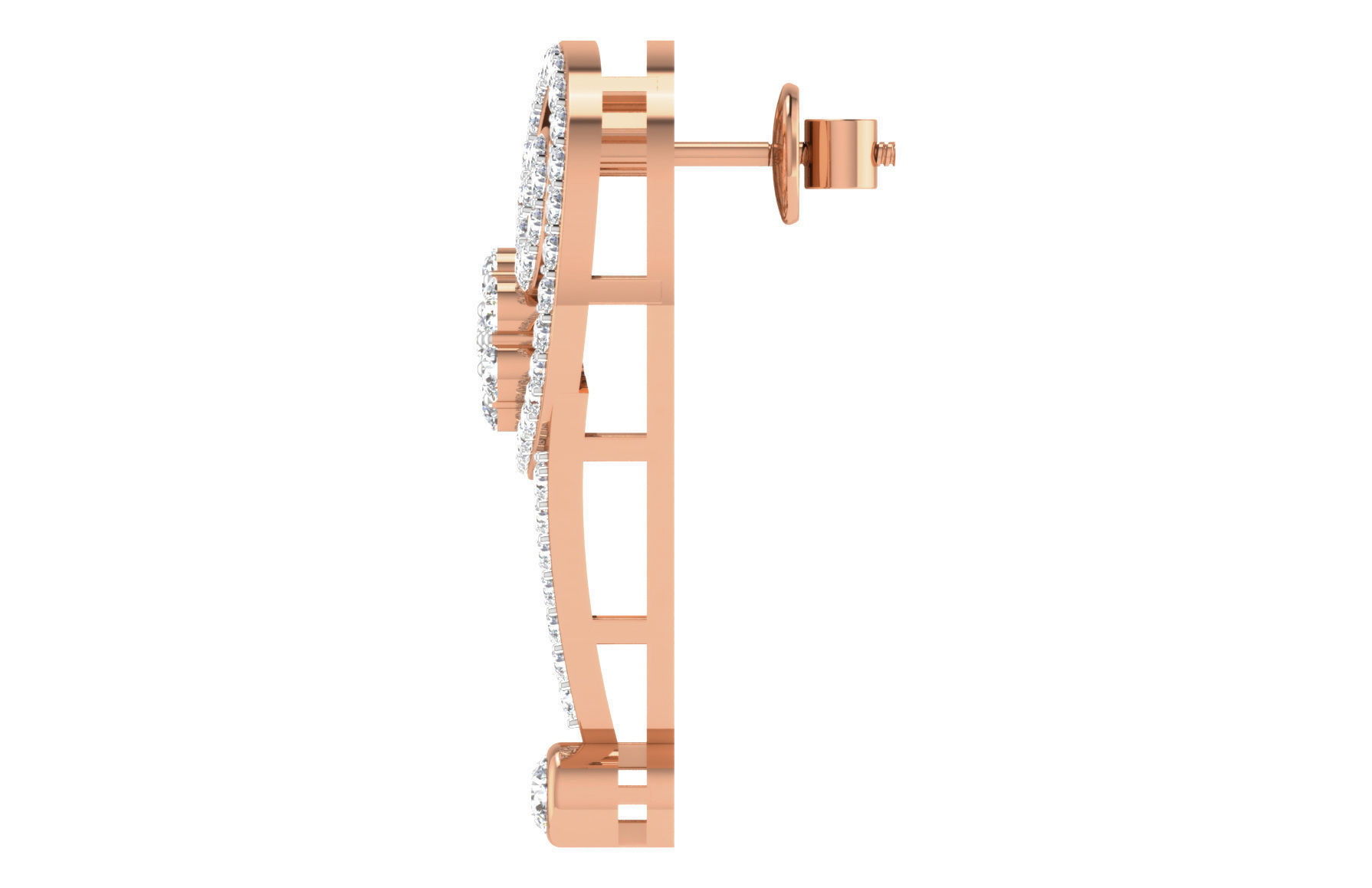 Women necklace-earrings set 3dm stl render detail 3D print model_3