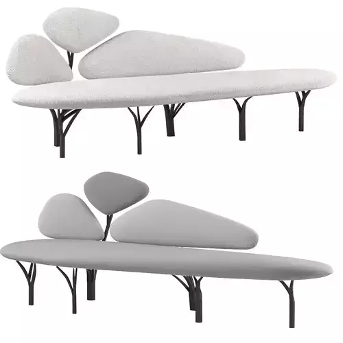 Borghese Long Sofa 3D model