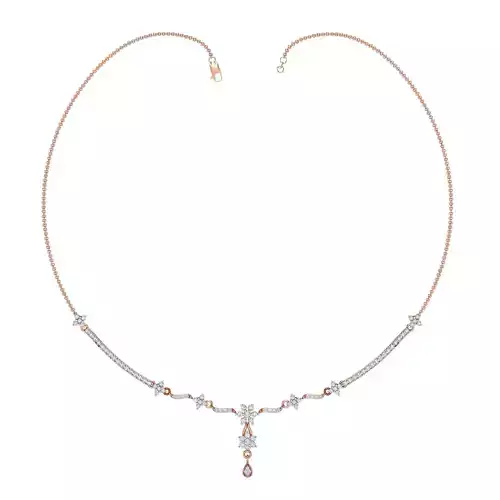 Women necklace-earrings set 3dm stl render detail