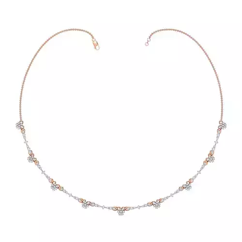 Women necklace-earrings set 3dm stl render detail