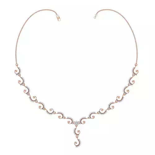 Women necklace-earrings set 3dm stl render detail