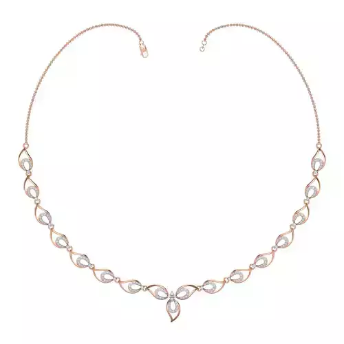 Women necklace-earrings set 3dm stl render detail