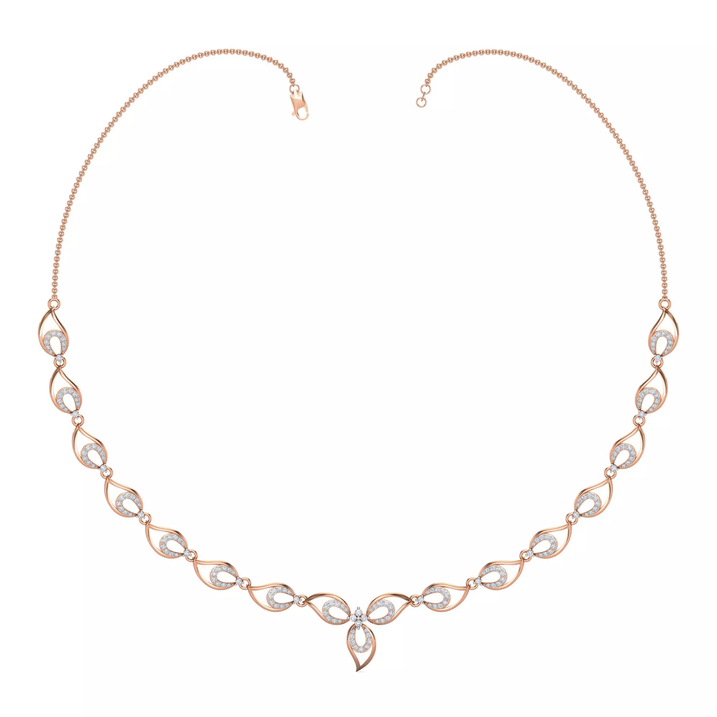 Women necklace-earrings set 3dm stl render detail 3D print model_0