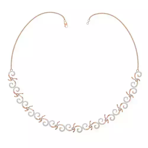 Women necklace-earrings set 3dm stl render detail