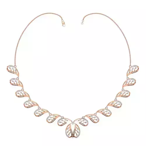 Women necklace-earrings set 3dm stl render detail