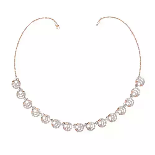 Women necklace-earrings set 3dm stl render detail