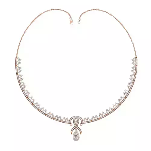 Women necklace-earrings set 3dm stl render detail