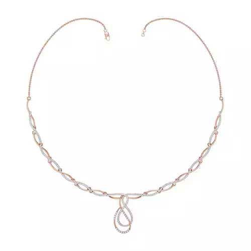 Women necklace-earrings set 3dm stl render detail