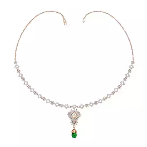 Women necklace-earrings set 3dm stl render detail 3D print model