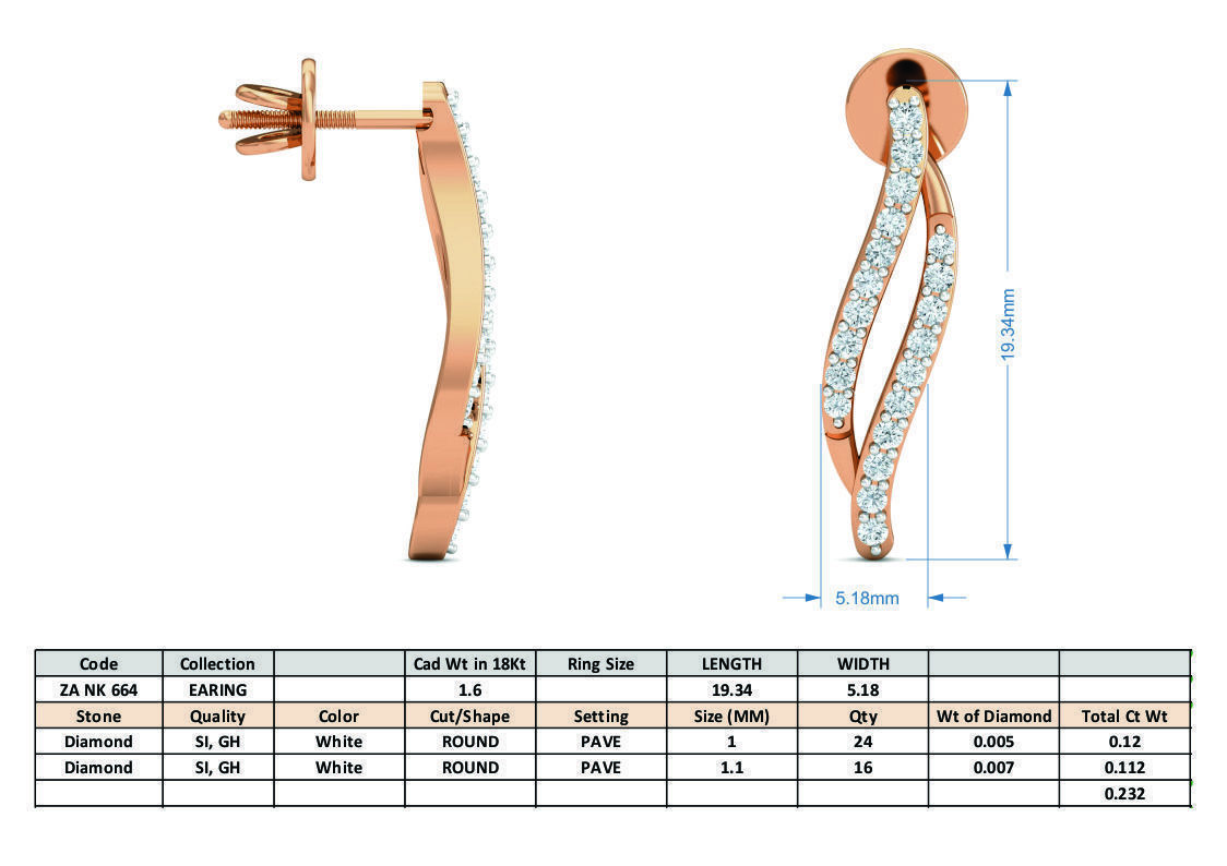 Women necklace-earrings set 3dm stl render detail 3D print model_7