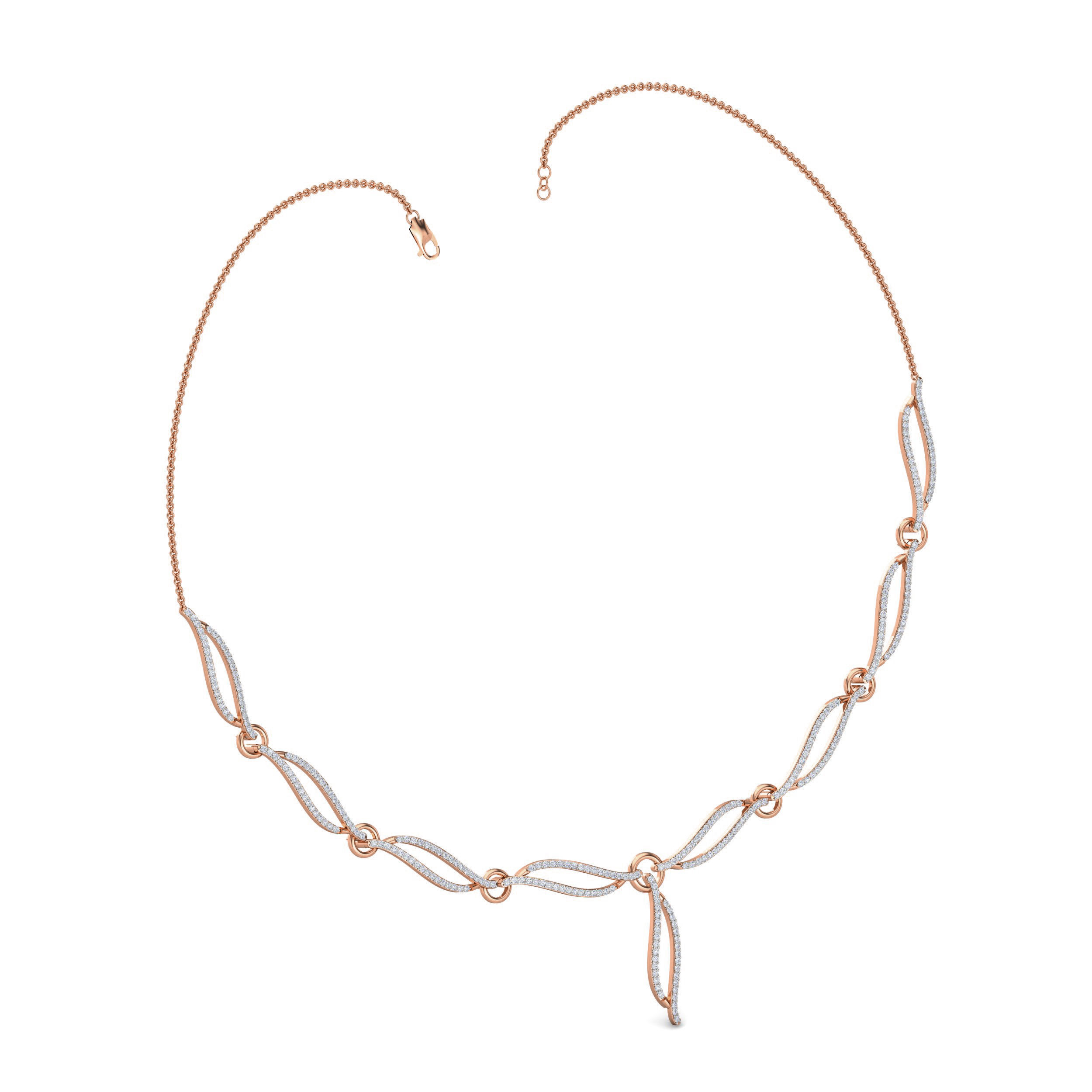 Women necklace-earrings set 3dm stl render detail 3D print model_5