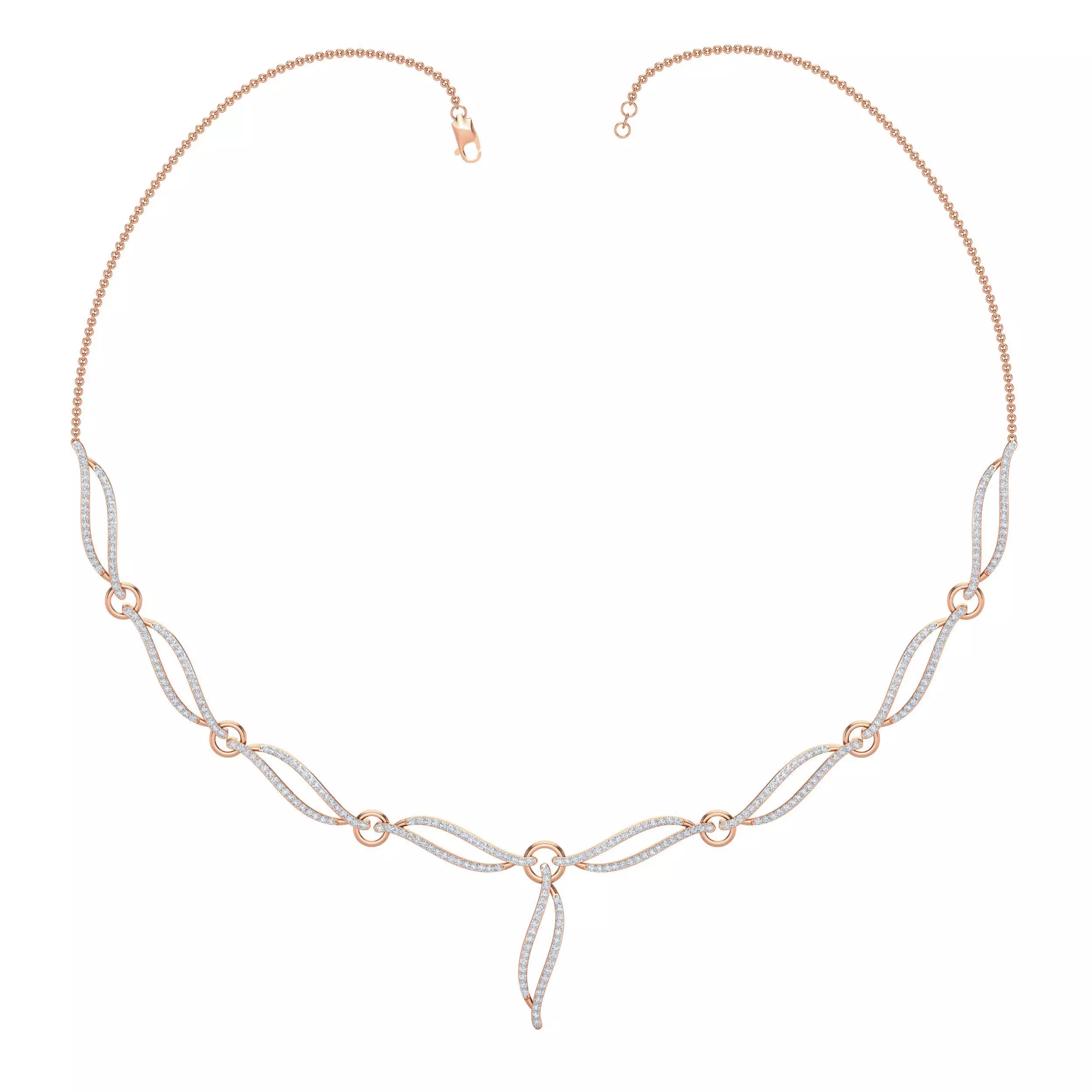 Women necklace-earrings set 3dm stl render detail 3D print model_0