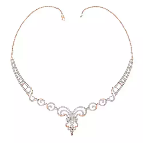 Women necklace-earrings set 3dm stl render detail 3D print model