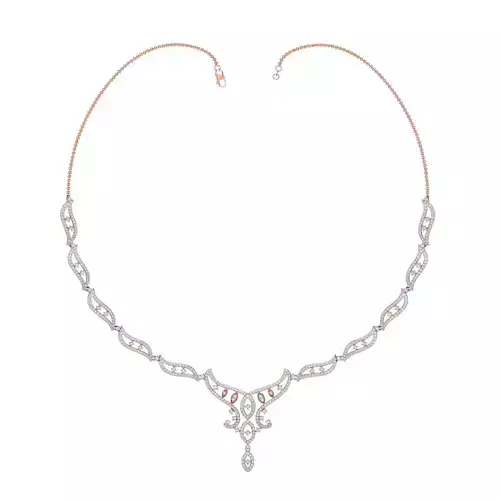 Women necklace-earrings set 3dm stl render detail 3D print model