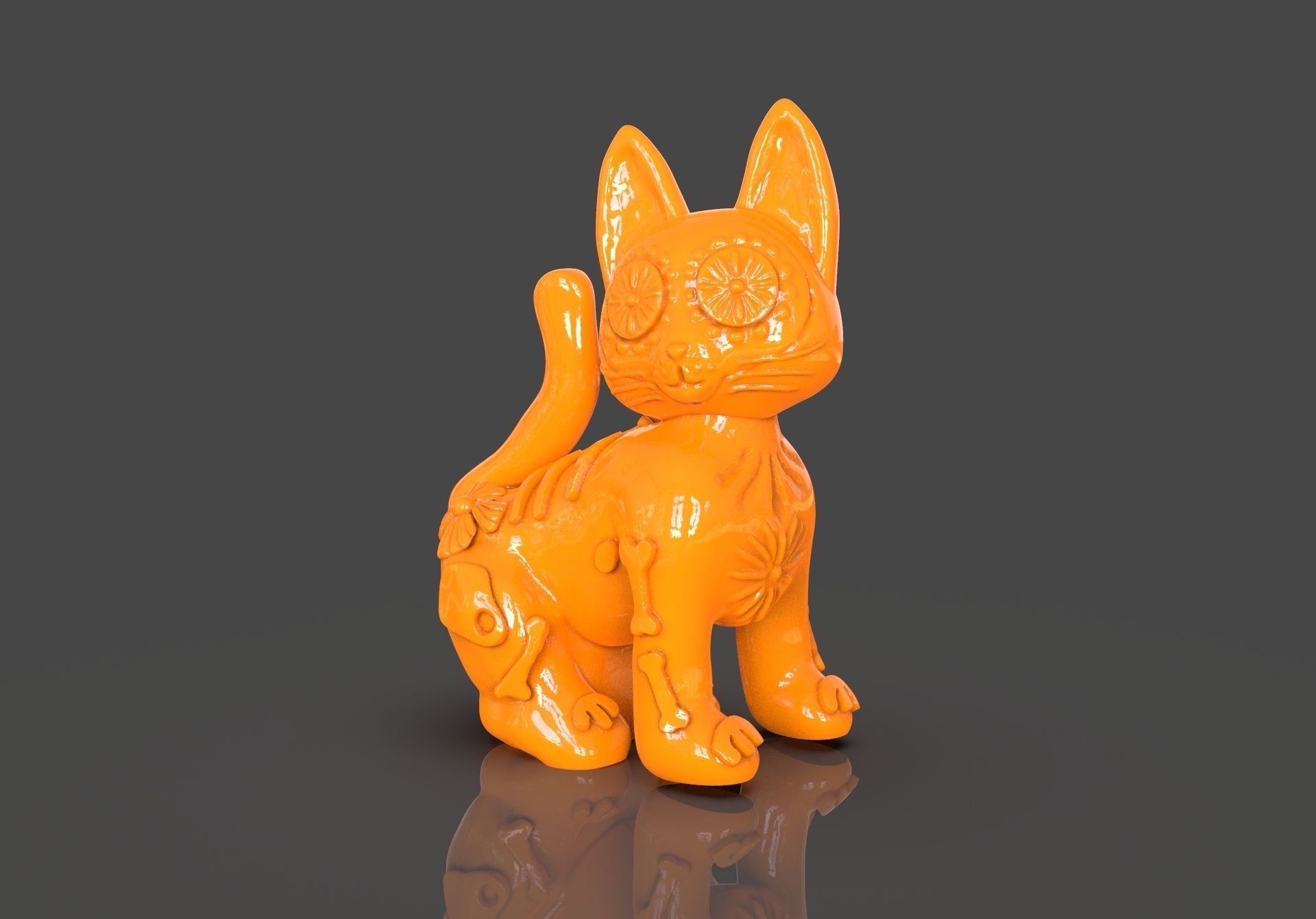 Day of the Dead Cats 3D print model_29
