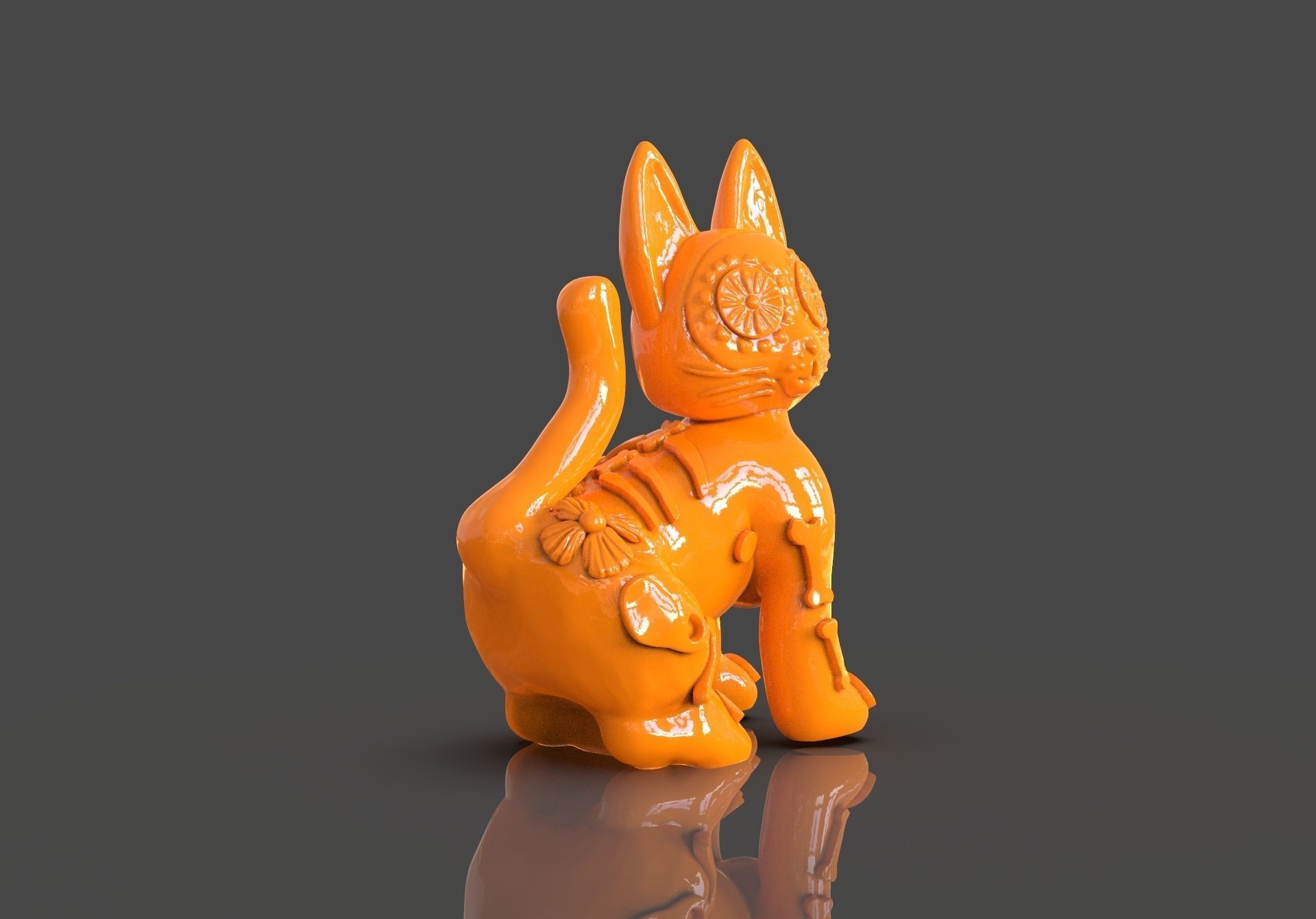 Day of the Dead Cats 3D print model_30