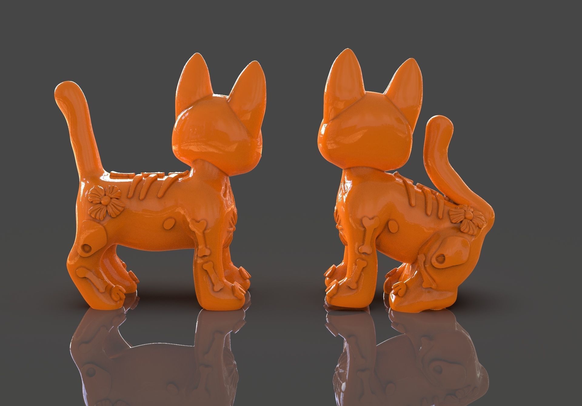 Day of the Dead Cats 3D print model_3