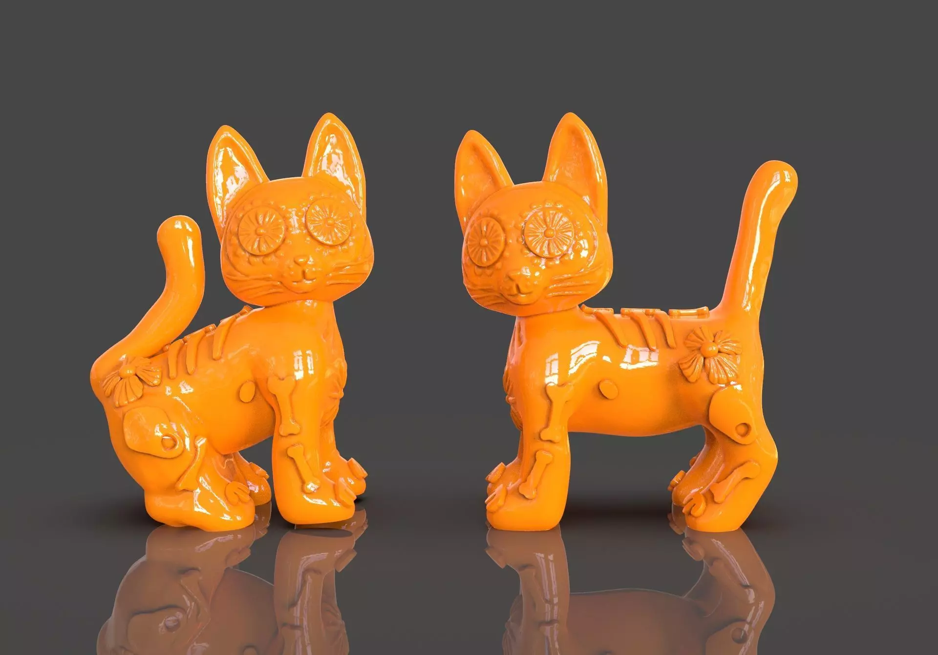 Day of the Dead Cats 3D print model_0