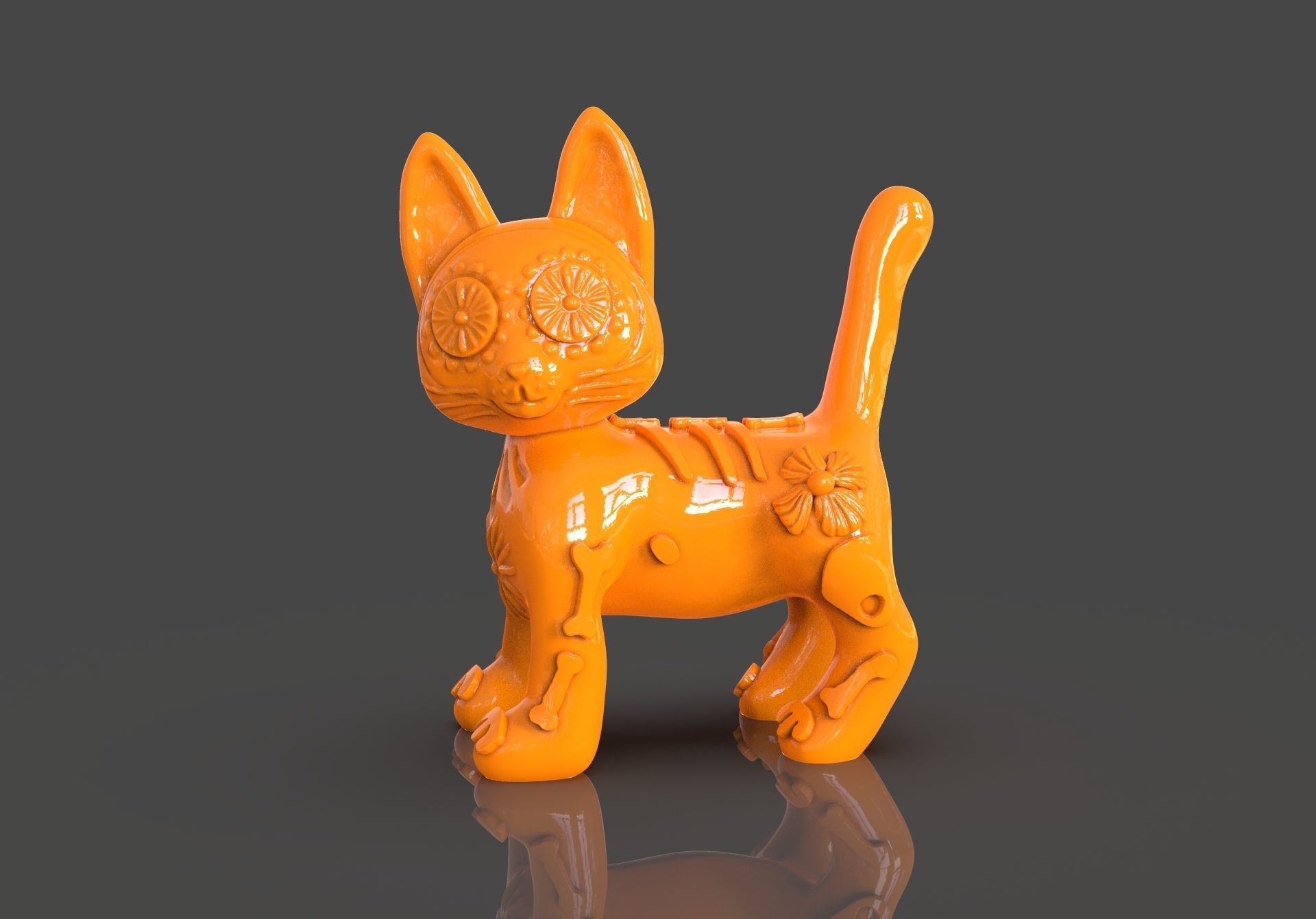 Day of the Dead Cats 3D print model_15