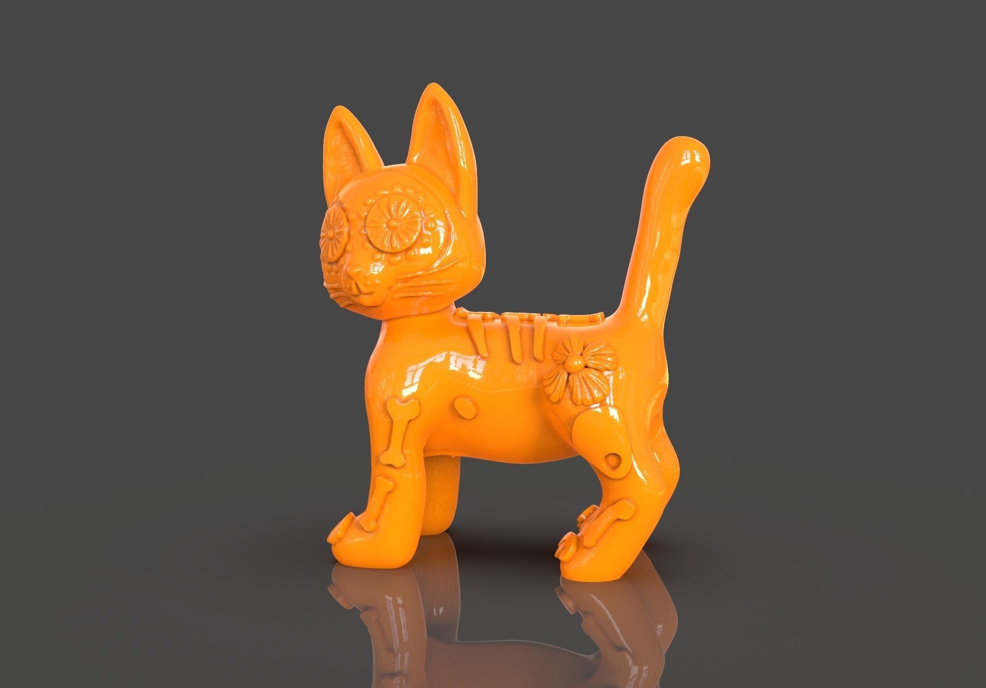 Day of the Dead Cats 3D print model_10