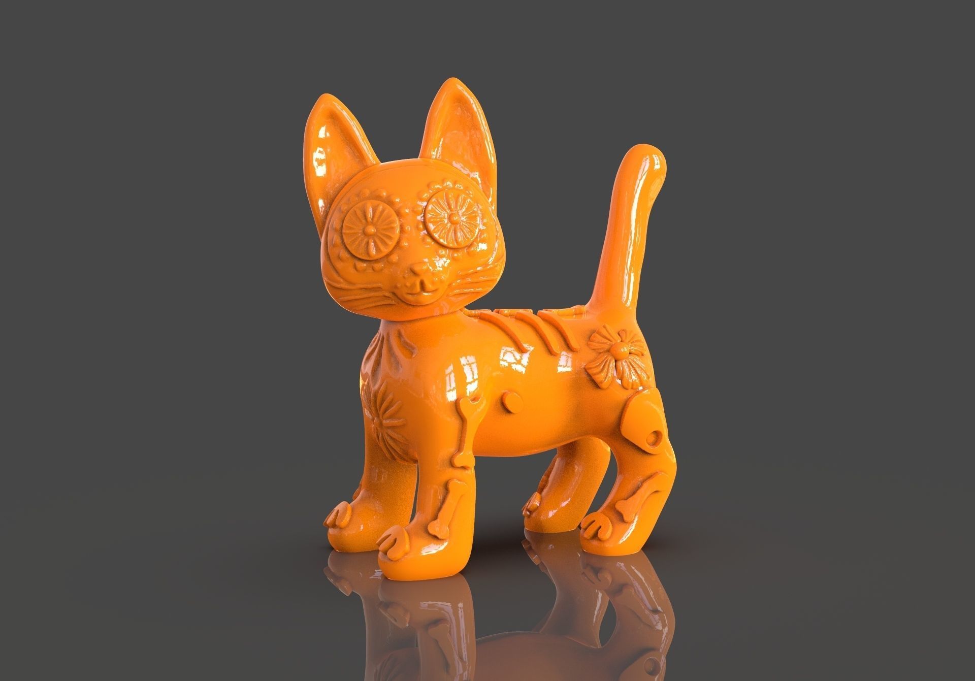 Day of the Dead Cats 3D print model_21