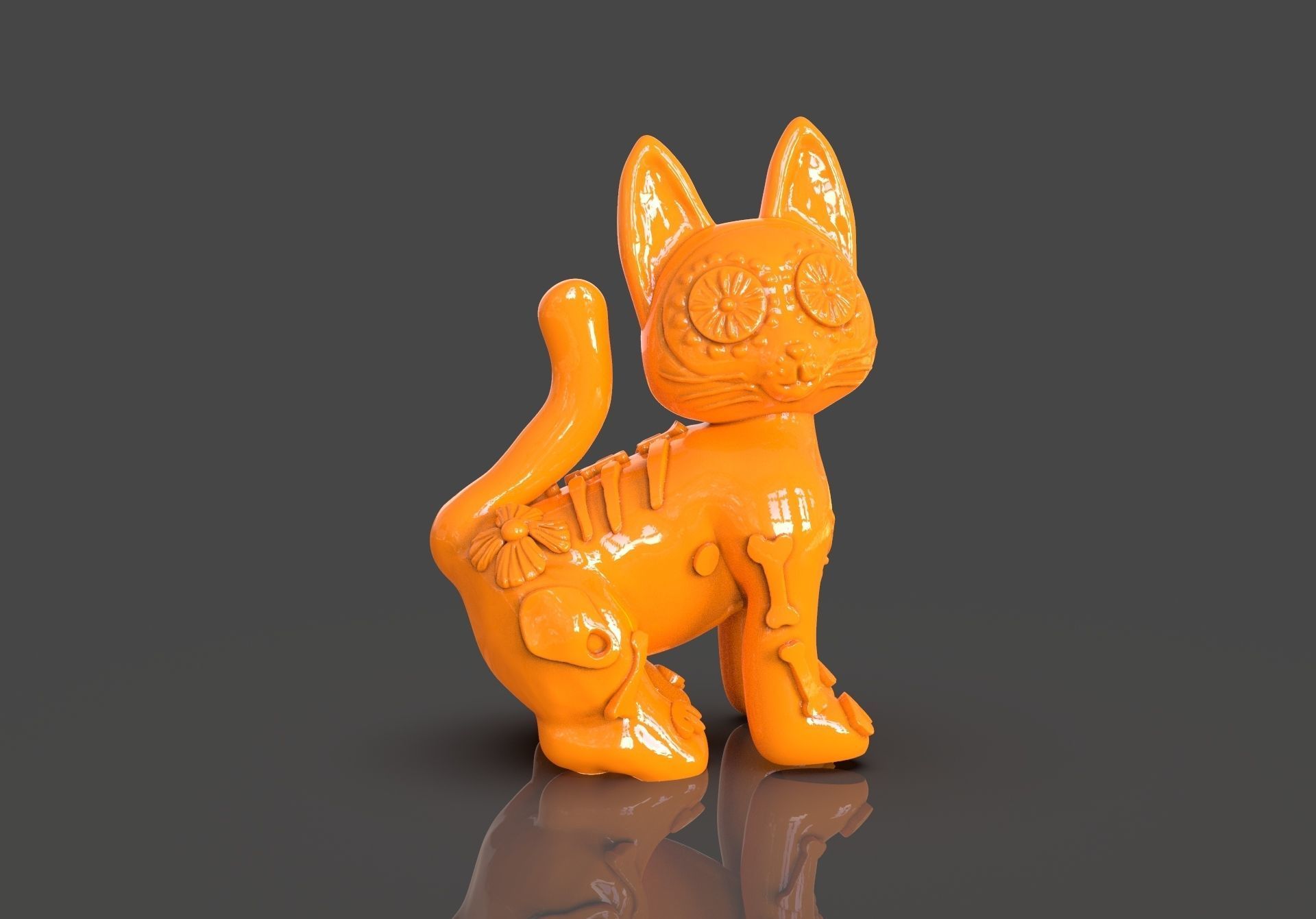 Day of the Dead Cats 3D print model_28