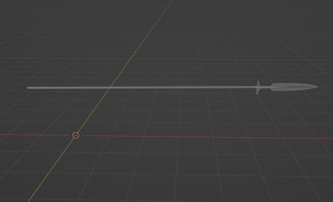 Medieval style long boar spear Free low-poly 3D model_4