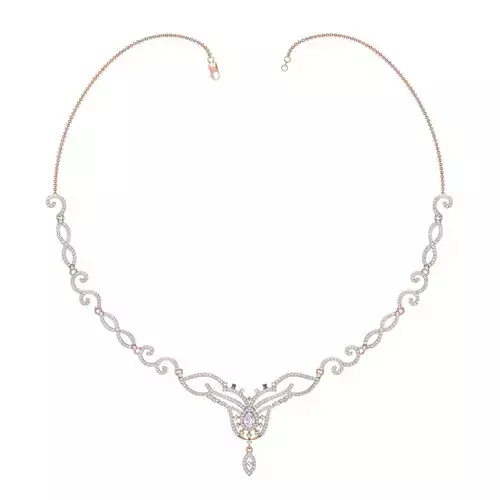 Women necklace-earrings set 3dm stl render detail 3D print model