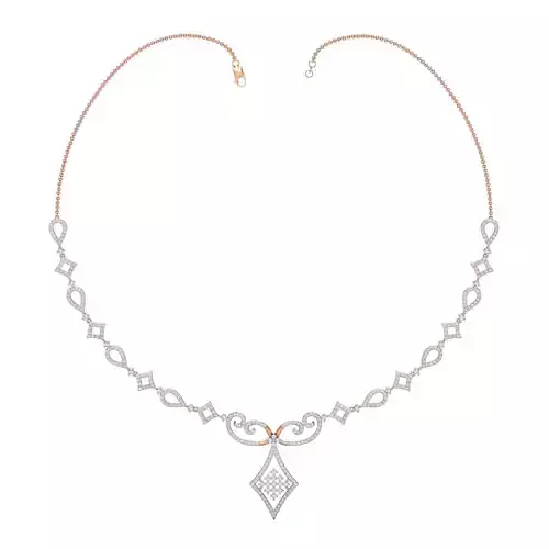 Women necklace-earrings set 3dm stl render detail 3D print model