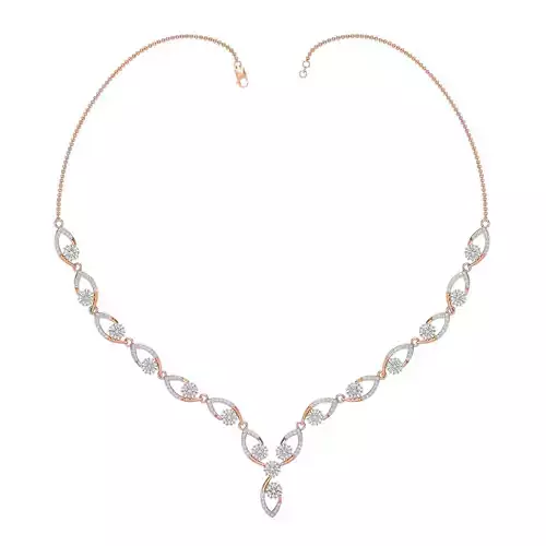 Women necklace-earrings set 3dm stl render detail